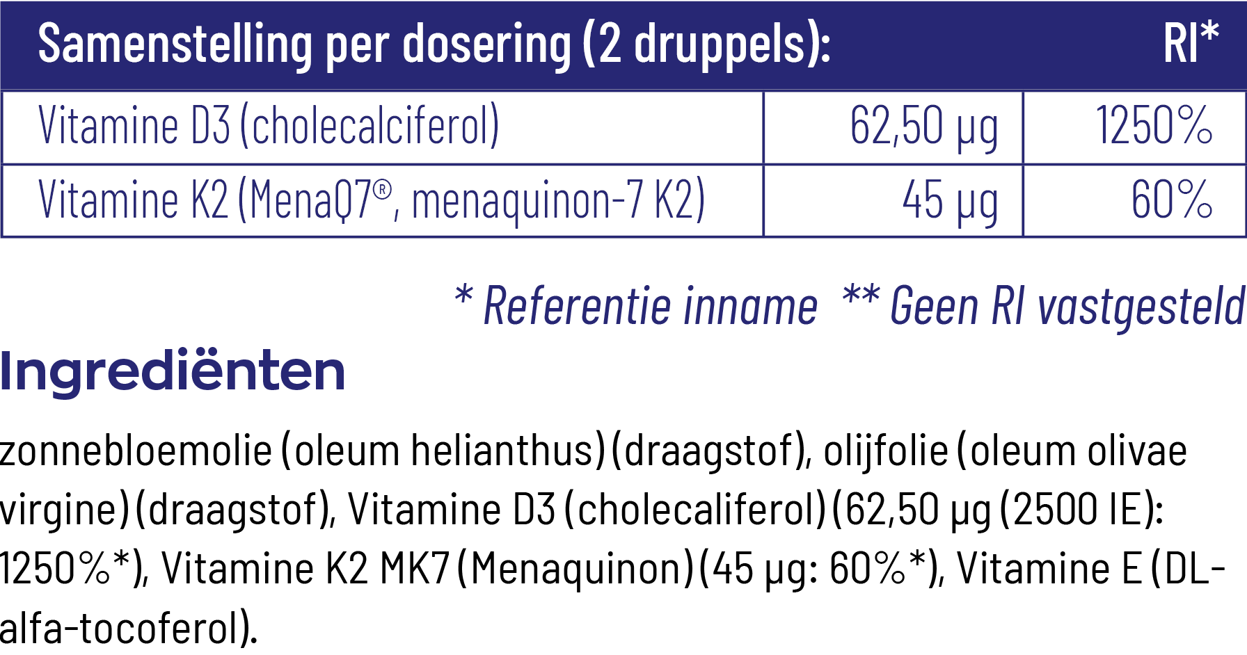 Vitakruid Vitamine D3 & K2 (Menaq7®) Met Druppelpipet (30 ml) - image 3