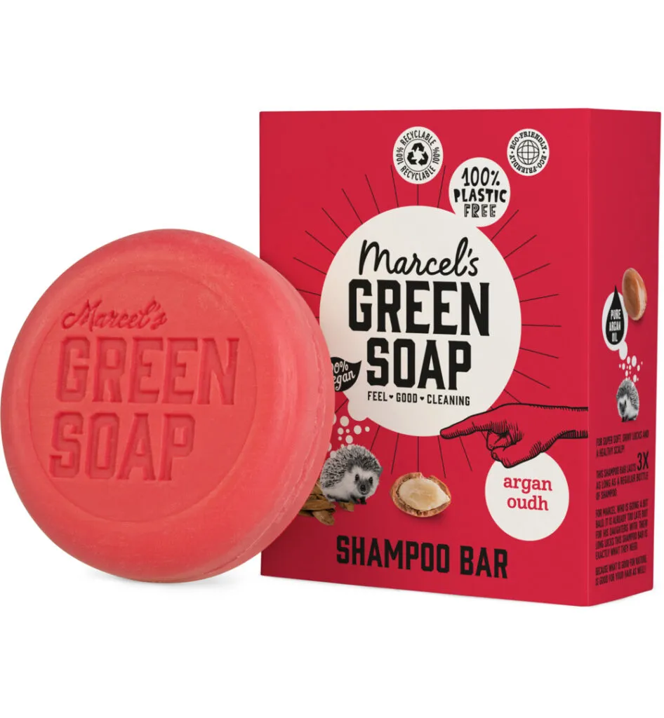 Marcel's Green Soap Shampoo bar argan & oudh (90 gr)