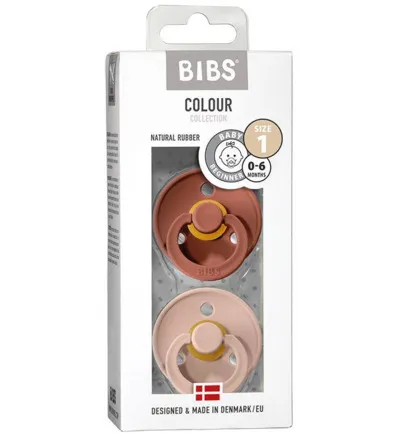 Bibs Fopspeen maat 2 - woodchuck/blush 2pack (2 stuks)