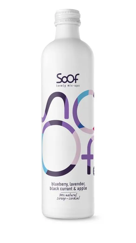 Soof Siroop Blauwe bes, Lavendel, Zwarte Bes & Appel (340 ml)