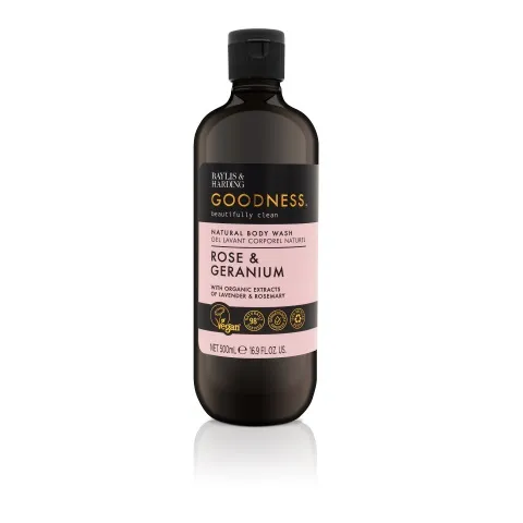 Baylis & Harding Body wash goodness rose & gera nium (500 ml)