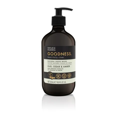 Baylis & Harding Hand wash goodness oud, cedar & amber (500 ml)