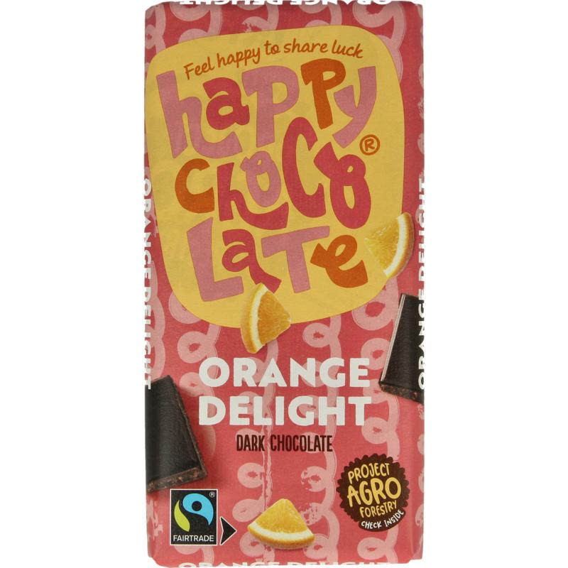 Happy Chocolate Puur Sinaasappel Bio (100 gr)