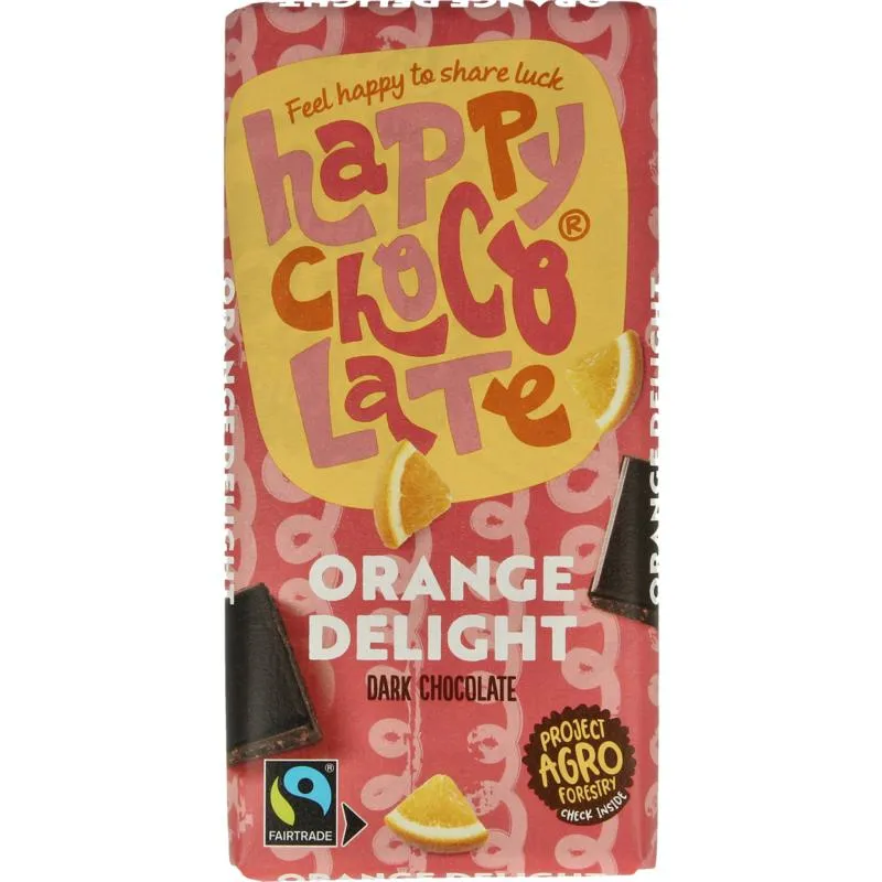 Happy Chocolate Puur Sinaasappel Bio (100 gr)