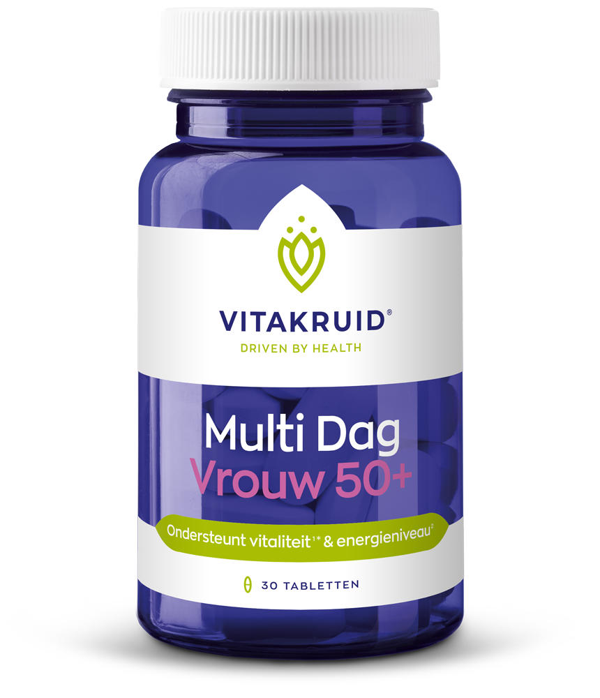 Vitakruid Multi Dag Vrouw 50+ 100% Vegan (30 tabletten)