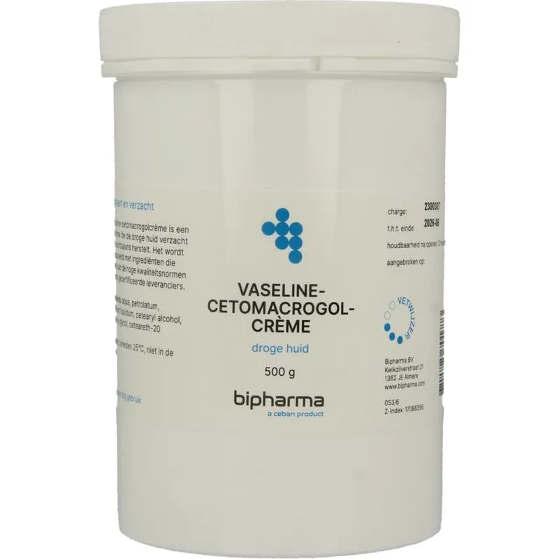 Bipharma Vaselinecetomacrogolcreme (500 gr)