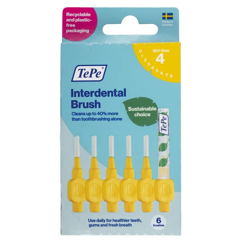 TePe Interdentale ragers original geel 0,7mm maat 4 (6 stuks)