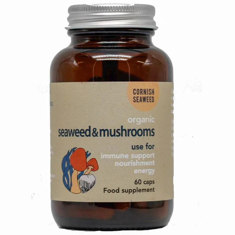 Cornish Sea Salt Kelp, lion's mane & shiitake b io (60 capsules)
