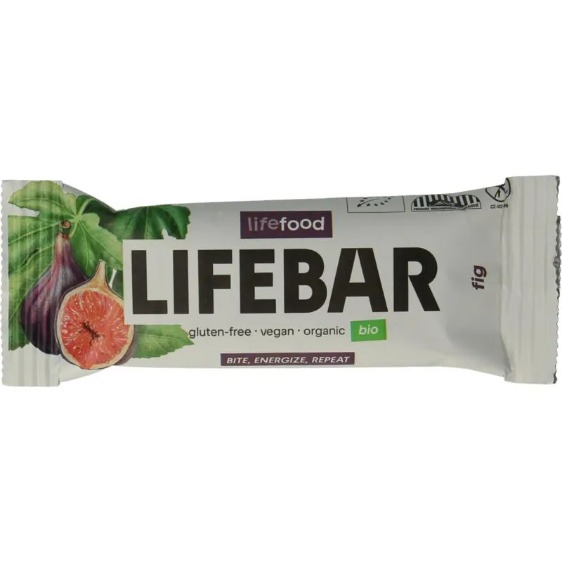 Lifefood Lifebar Energiereep Vijg Raw E N Bio (40 gr)