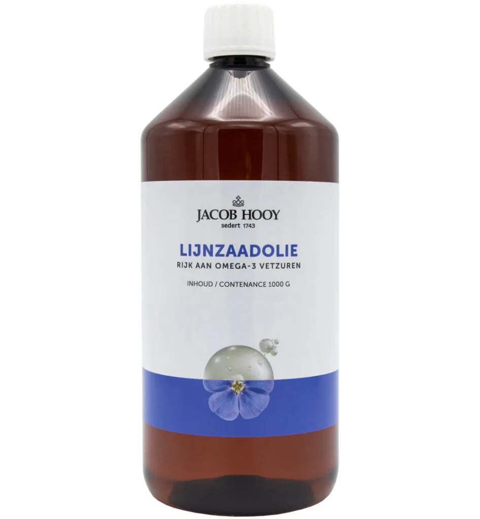 Jacob Hooy Lijnzaad Olie Inwendig Koudgeperst (1000 ml)