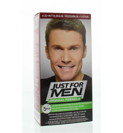Just For Men Midden Bruin H35 Voorheen Donker Blond 2 X 30ml (1 set)