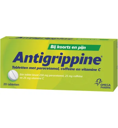 Antigrippine 250mg Paracetamol (20 tabletten)