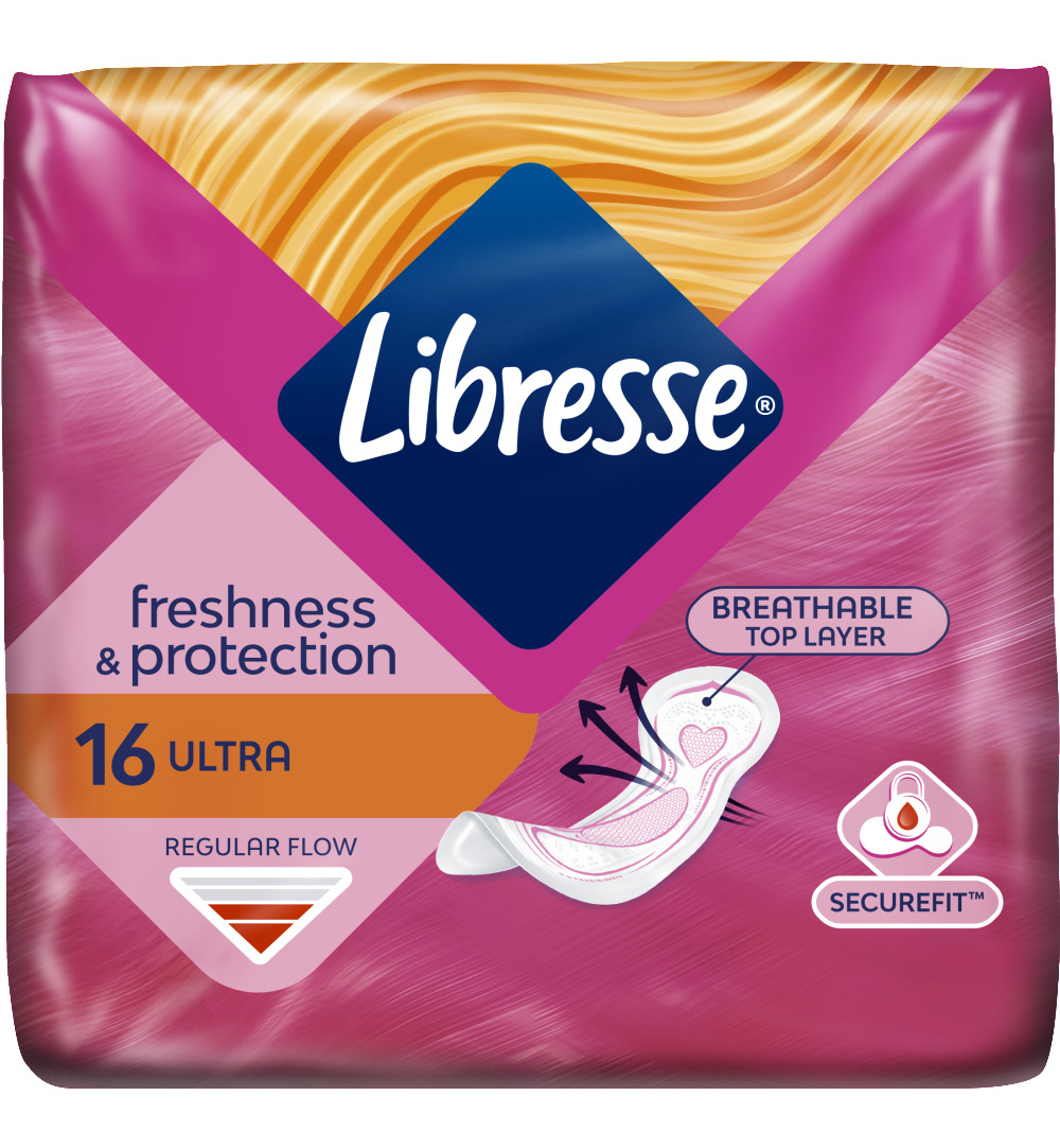 Libresse Ultra thin normal triple protection (16 stuks)