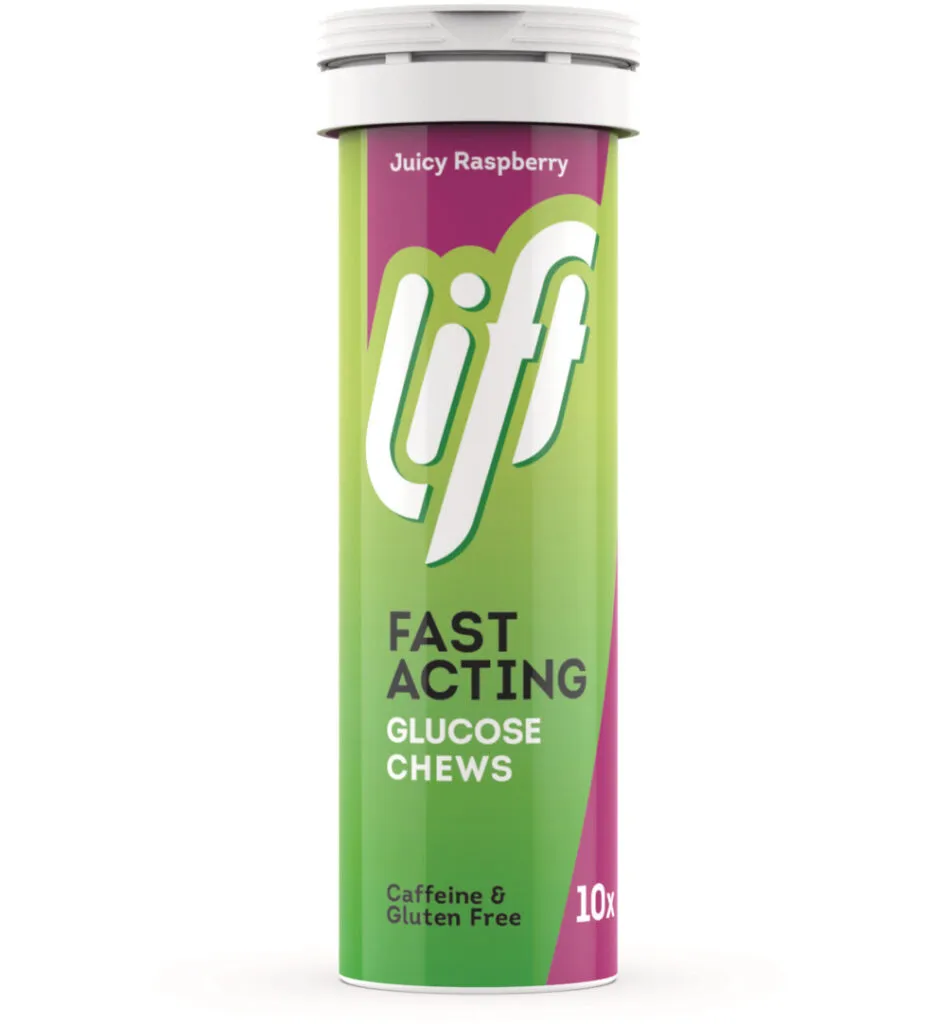 Lift Glucotabs framboos meeneembuisje (10 tabletten)