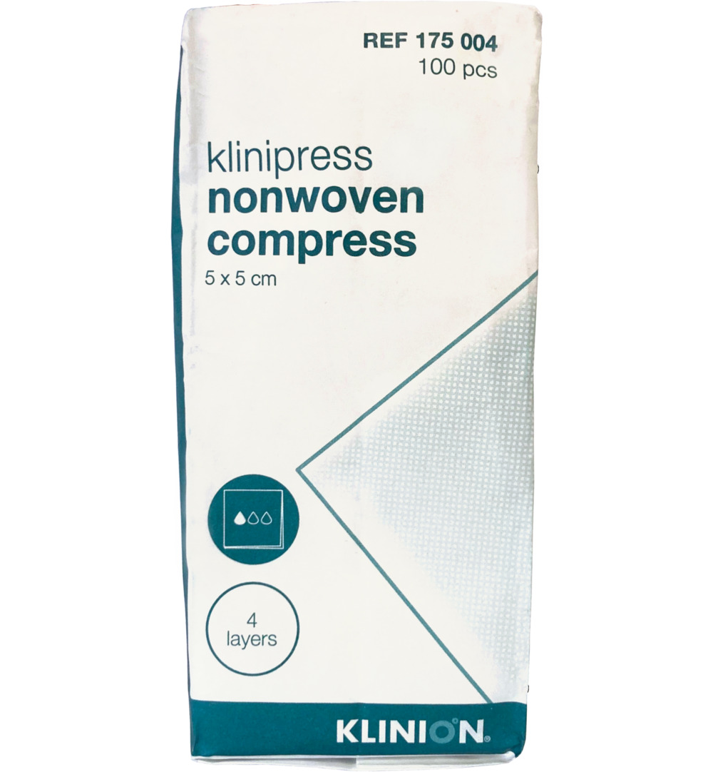 Klinion Kompres non woven 5 x 5 cm 175004 (100 stuks)