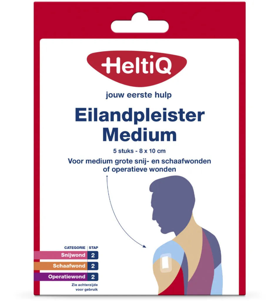 HeltiQ Eilandpleisters 8 x 10 cm (5 stuks)