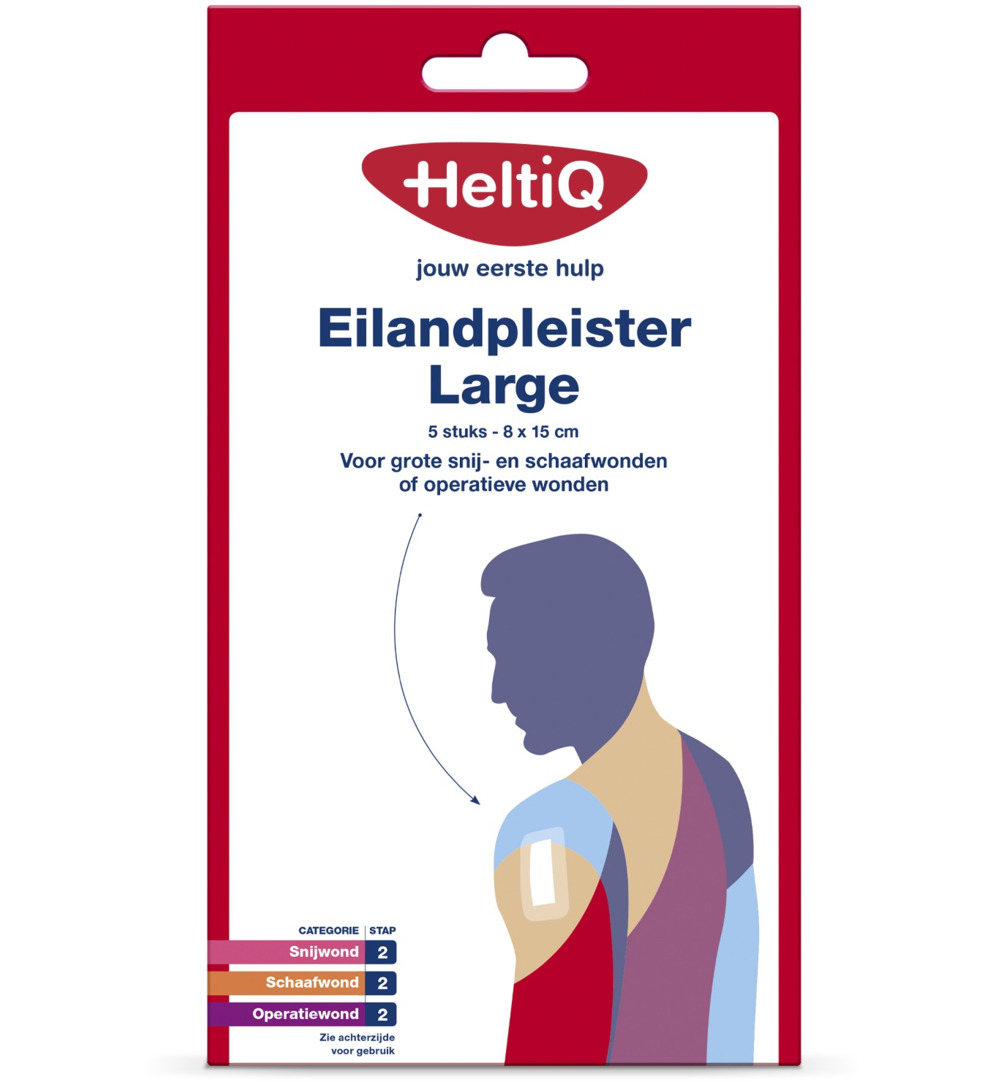 HeltiQ Eilandpleisters 8 x 15 cm (5 stuks)