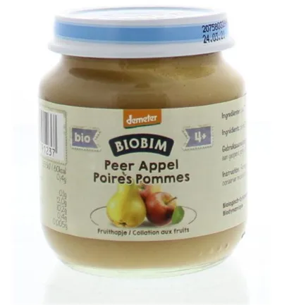 Biobim Appel peer 4 maanden Demeter bio (125 gr)