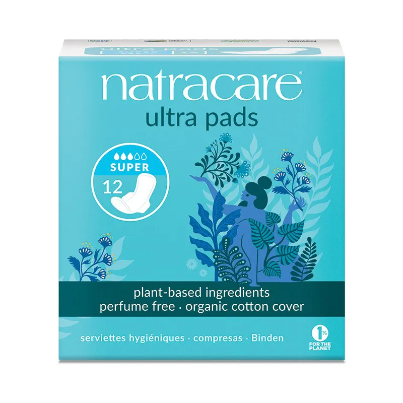 Natracare Maandverband super met vleugels (12 stuks)