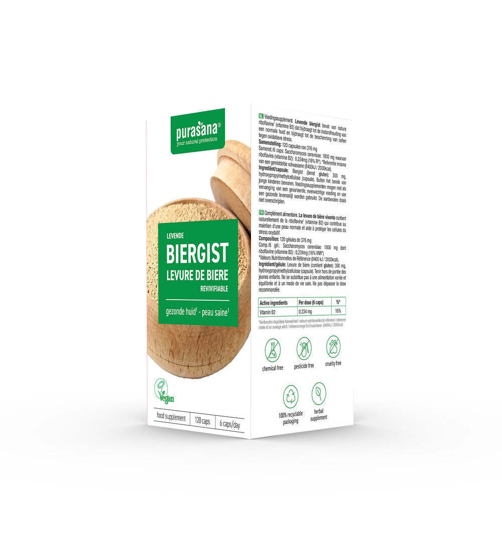 Purasana Levende Biergist/Levure De Biere Revivifiable (120 capsules) - image 4