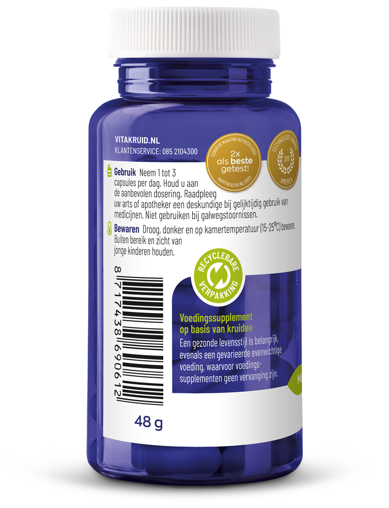 Vitakruid Curcuma C3-2X (95% Curcuminoïden) Met Bioperine® (60 vega capsules)