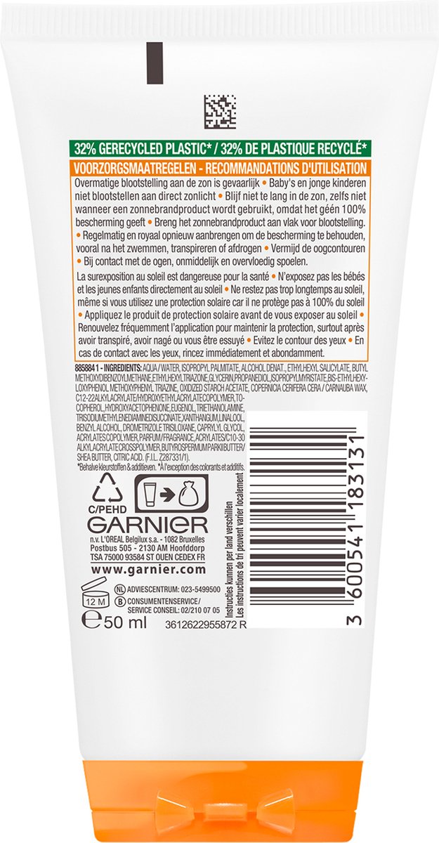 Garnier Ambre Solaire On The Go SPF30 Zonnemelk Tube (50 ml)
