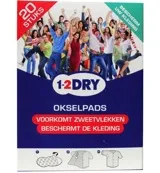 1-2dry Okselpads large wit (20 stuks)