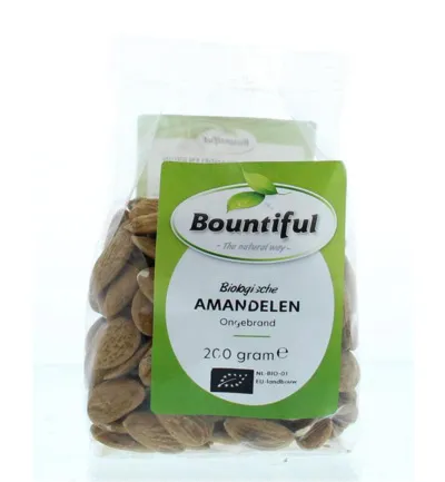 Bountiful Amandelen Ongebrand Bio (200 gr)