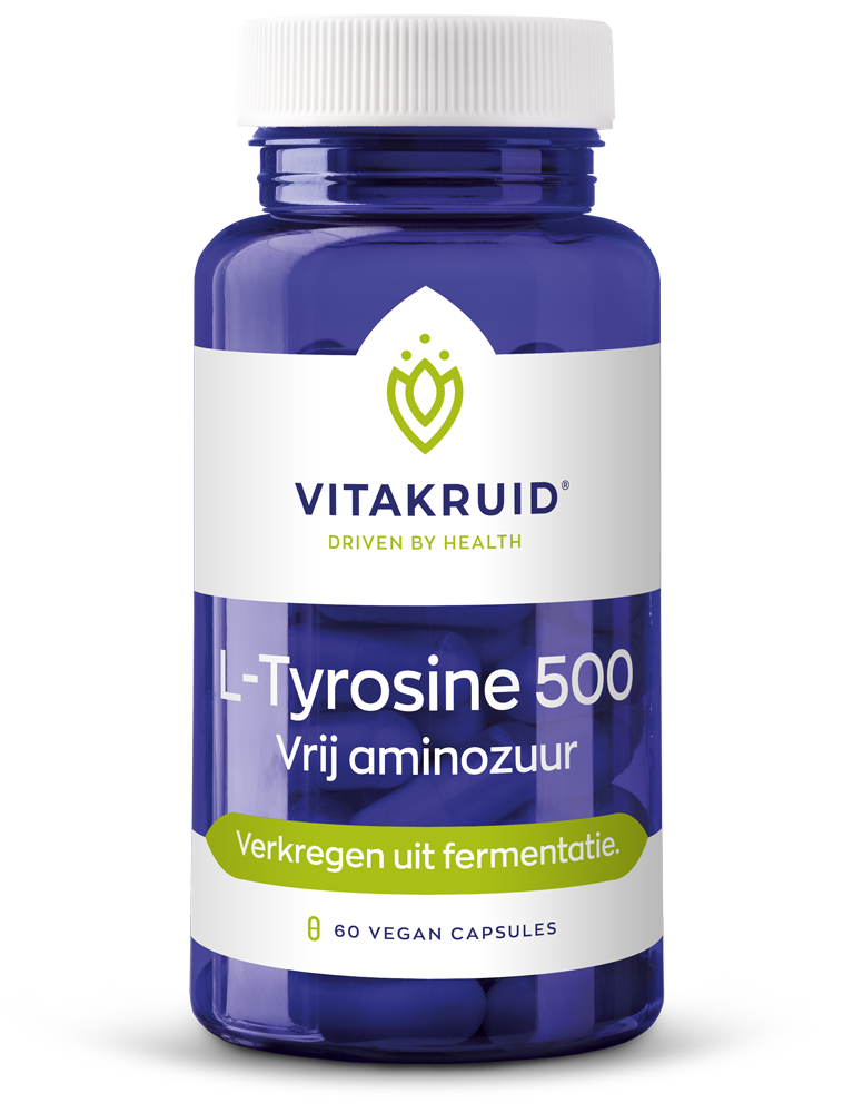 Vitakruid L-Tyrosine 500Mg Uit Fermentatie (60 vega capsules)