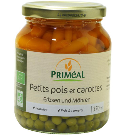 Priméal Doperwten Wortelen Bio (370 ml)