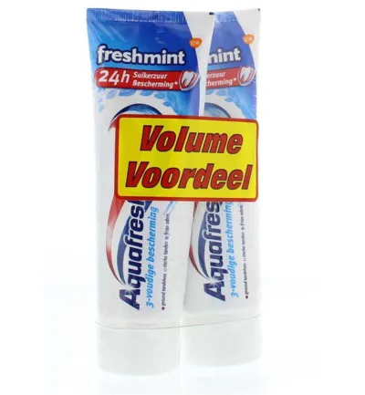 Aquafresh Tandpasta freshmint duo (2 x 75 ml)