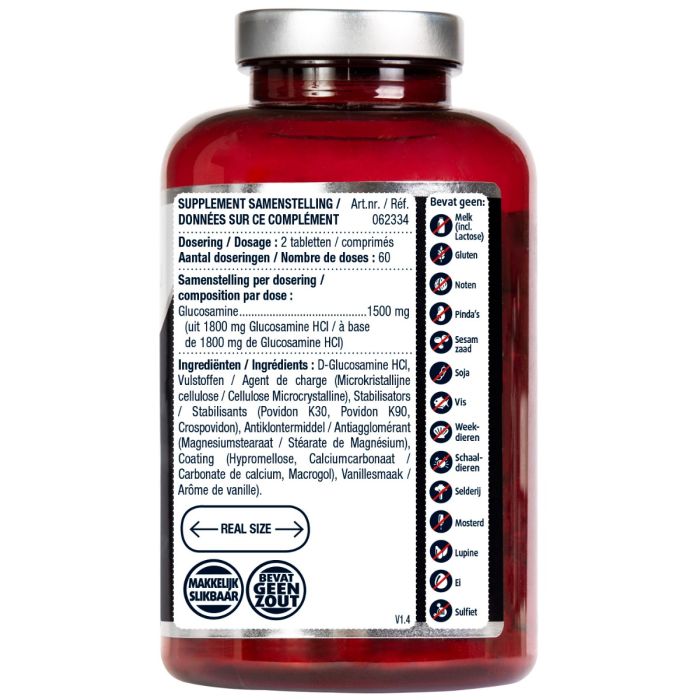 Lucovitaal Glucosamine Puur 1500mg Formule (120 tabletten)