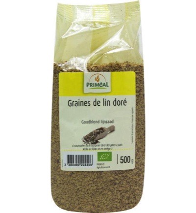 Priméal Lijnzaad Goudblond Bio (500 gr)