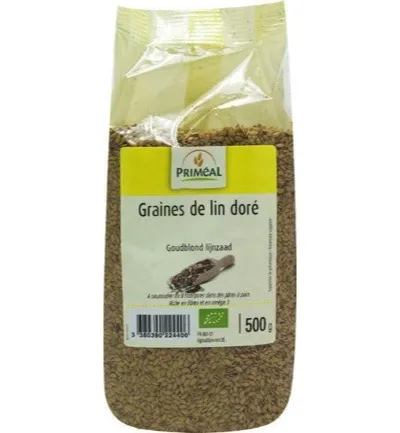 Priméal Lijnzaad Goudblond Bio (500 gr)