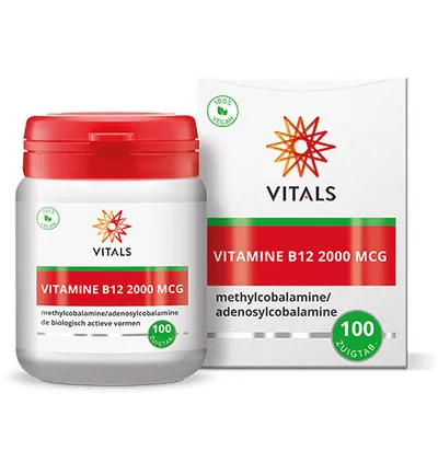 Vitals Vitamine B12 2000 Mcg (100 zuigtabletten)