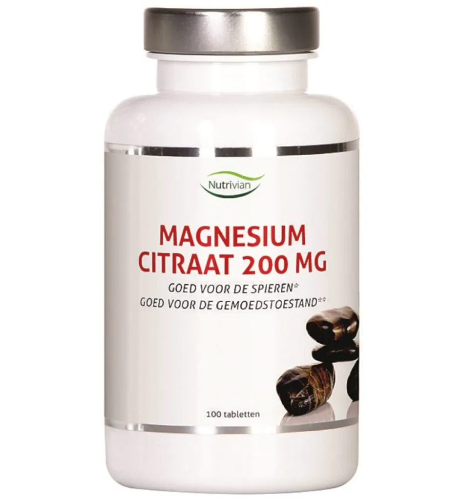 Nutrivian Magnesium citraat 200 mg (100 tabletten)
