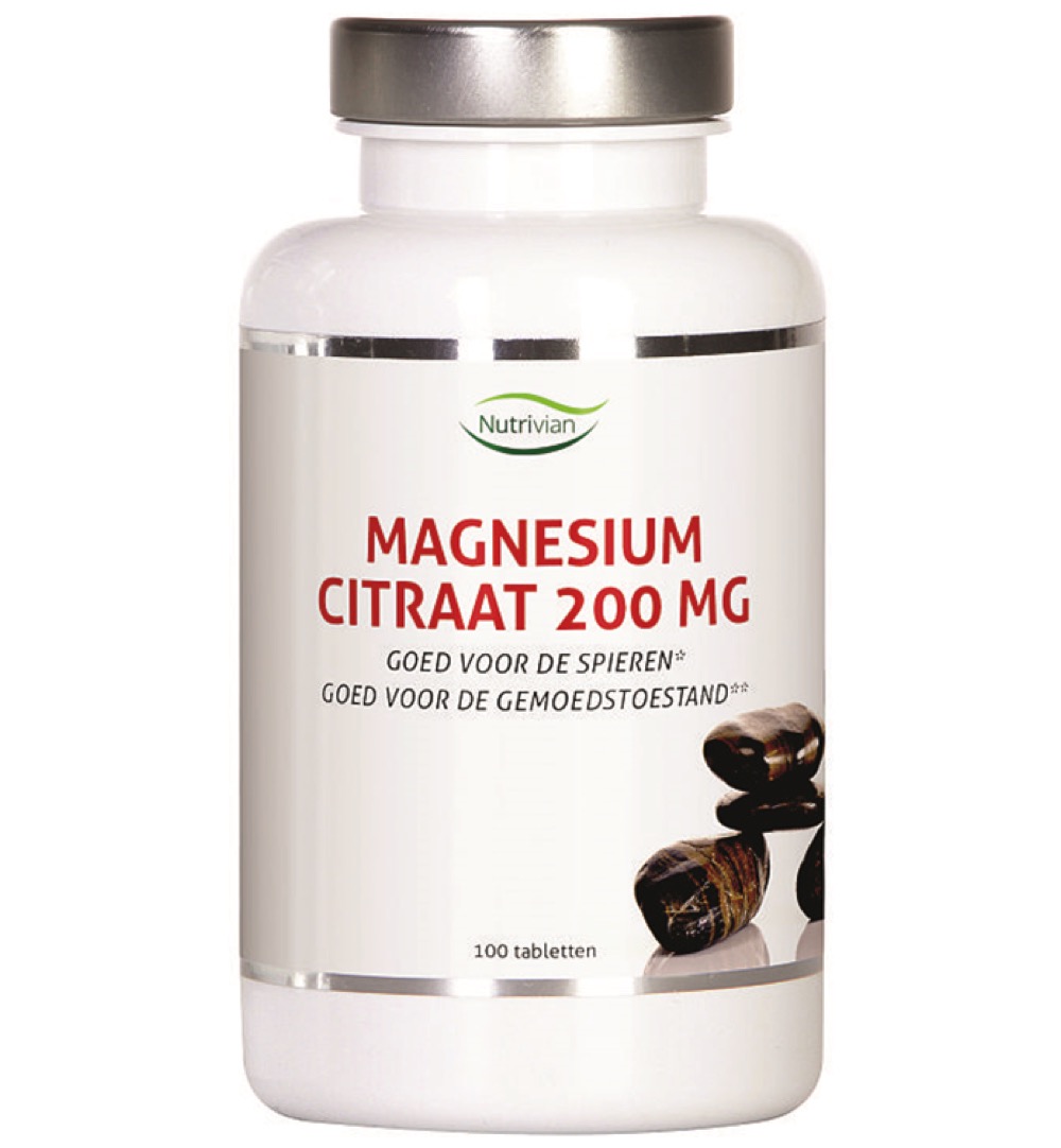 Nutrivian Magnesium citraat 200 mg (100 tabletten)