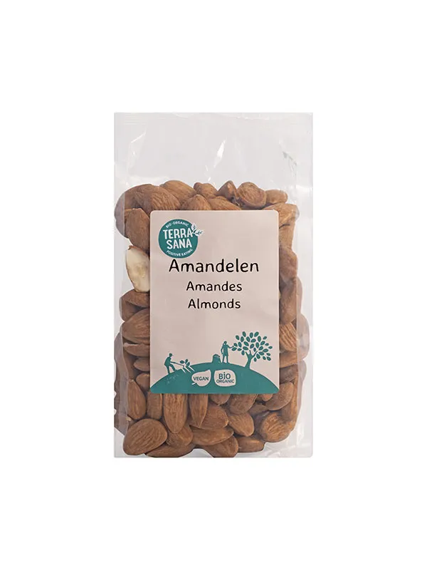 Terrasana Raw Amandelen Bruin Bio (225 gr)