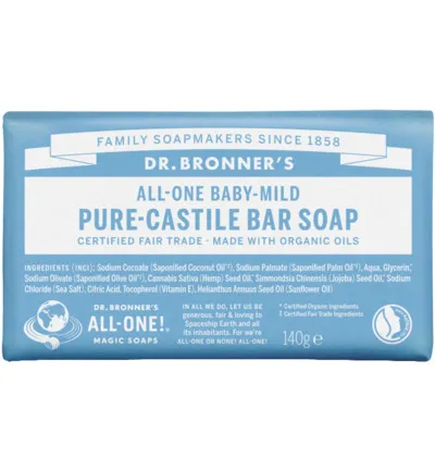 Dr. Bronner's Barsoap baby mild (140 gr)