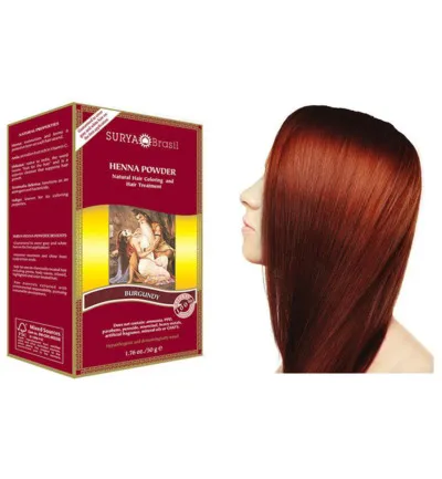 Surya Brasil Henna Haarverf Poeder Burgundy (50 gr)