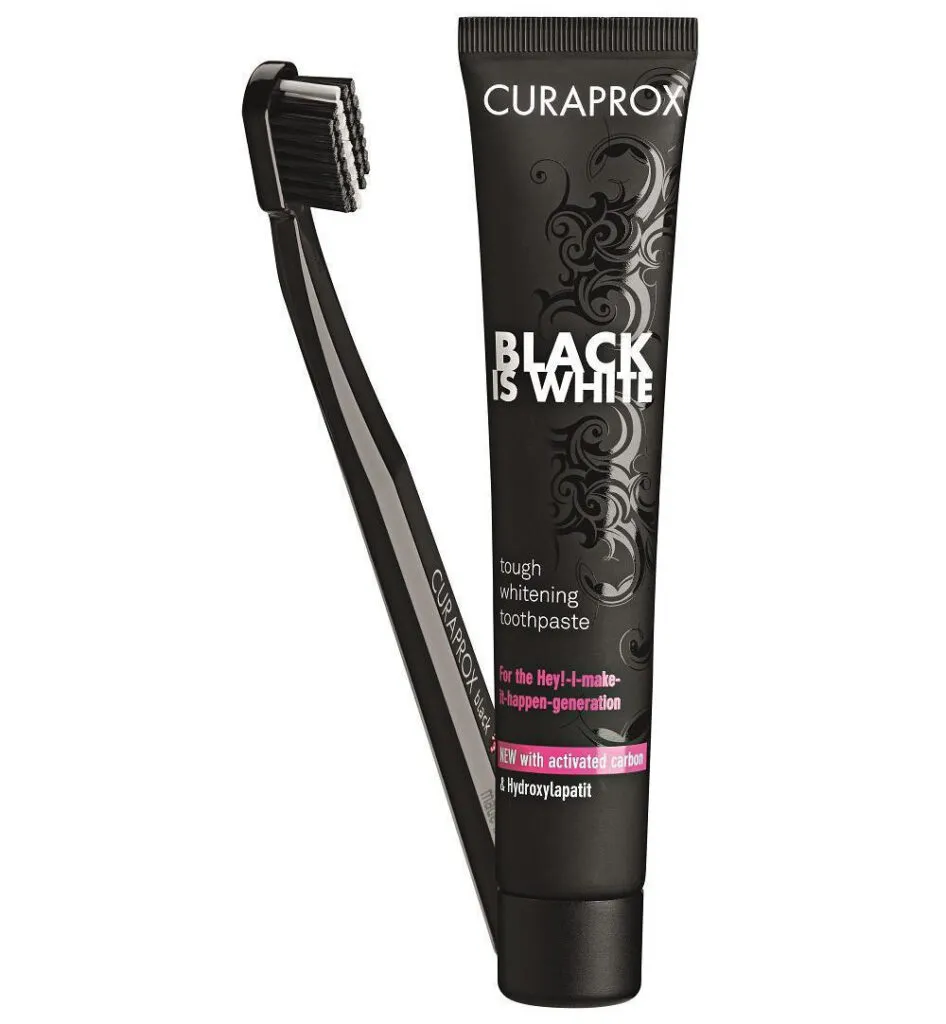 Curaprox Black is white tandpasta whiten + tandenb ultr sft (1 set)