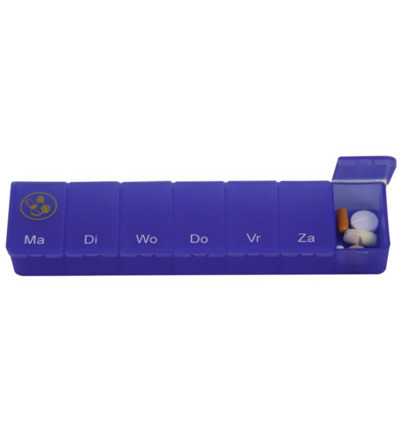 Able 2 Pillendoos 1 week transparant blauw (1 stuk)