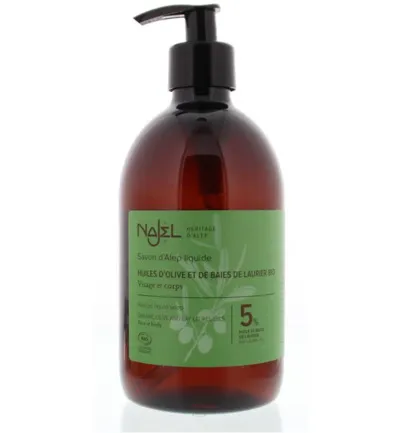 Najel Aleppo zeep vloeibaar pompflacon (500 ml)