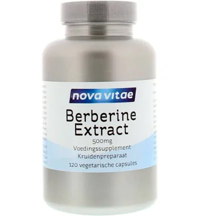 Nova Vitae Berberine HCI extract 500 mg (120 vega capsules)