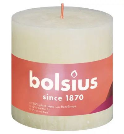 Bolsius Rustiekkaars Shine 100/100 Soft Pearl (1 stuk)