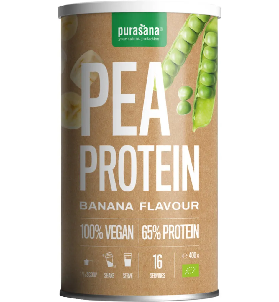 Purasana Erwt Proteine - Banaan Vegan Bio (400 gr)