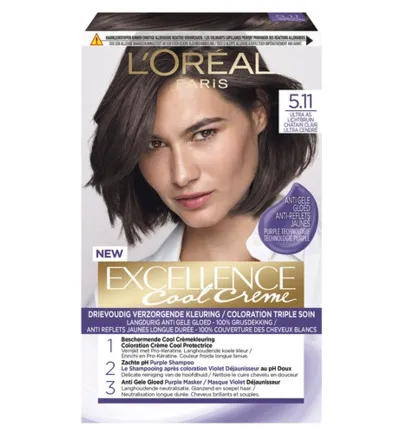 L'Oréal Cool creme 5.11 ultra as lichtbruin (1 set)