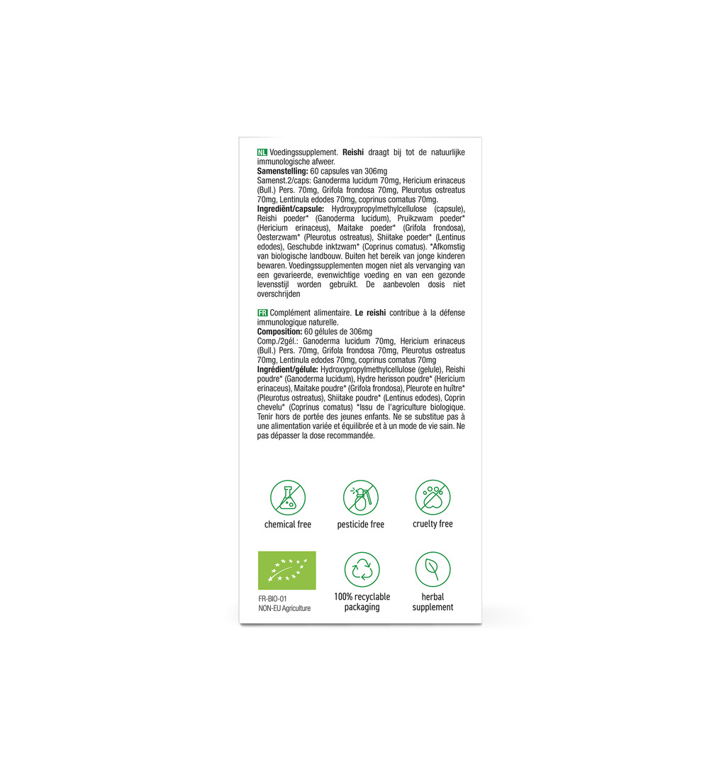 Purasana Funghi Mix Vegan Bio (60 vega capsules) - image 2