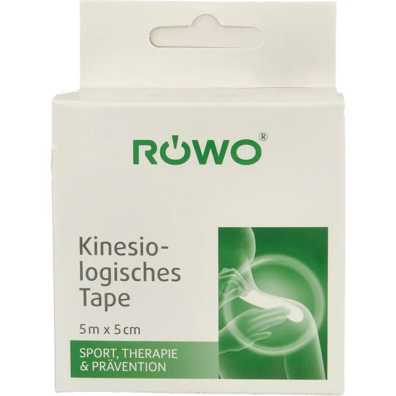 Rowo Kinesiotape zwart 5 cmx5m (1 stuk)