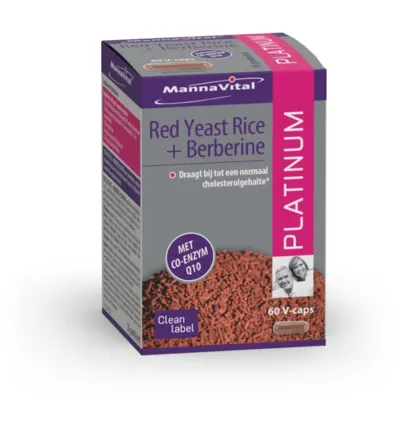 Mannavital Red yeast rice berberine platinum (60 vega capsules)